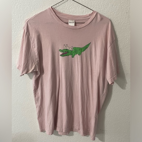 Ripndip Aligator Chillin Shirt Pink Size XL - Picture 1 of 6